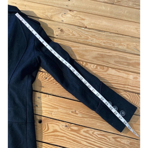 Guess Wool Button Front Peacoat Size Small Women’s Black - Picture 9 of 9